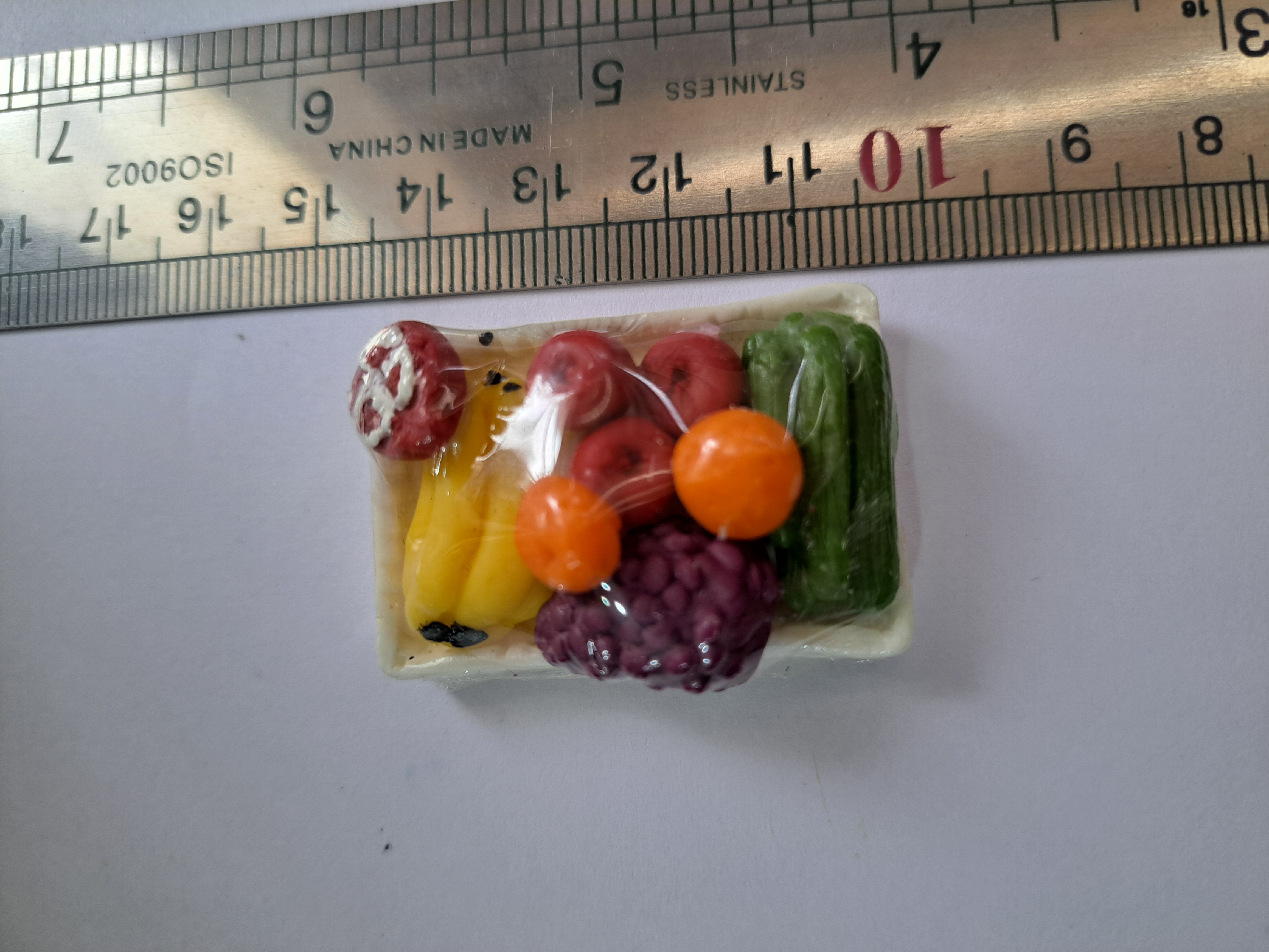 سبد میوه خمیری مینیاتوری🍇🍈🍉🍊🍌