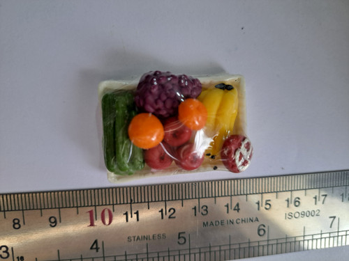 سبد میوه خمیری مینیاتوری🍇🍈🍉🍊🍌